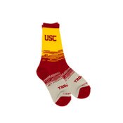 USC Trojans SC Interlock Elevate Colorblock Crew Socks